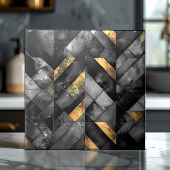 Moody Modern Mosaic Black ID1185 Ceramic Tile (Creator Uploaded)