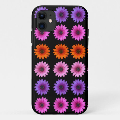 Moody Modern Winter Botanical Christmas Black iPhone 11 Case