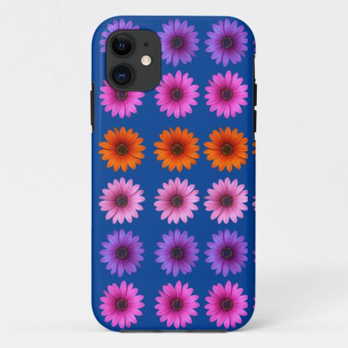 Moody Modern Winter Botanical Christmas Blue iPhone 11 Case