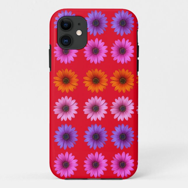 Moody Modern Winter Botanical Christmas Red Case-Mate iPhone Case (Back)