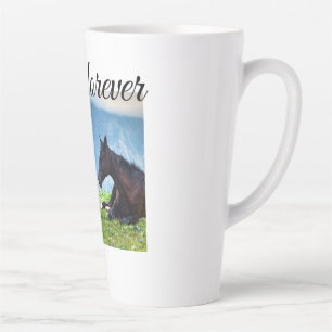Moody Mountain Horses: A Fine Art Travel Latte Mug