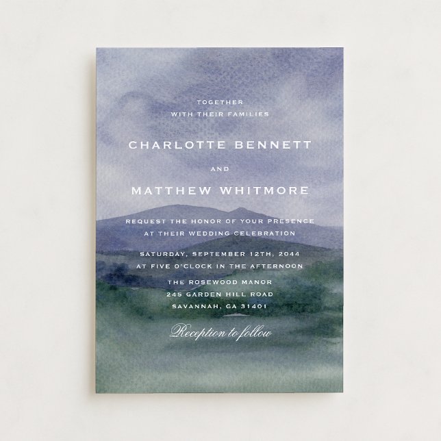 Moody Mountain Landscape Wedding Invitation (Creator Uploaded)