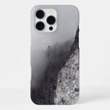 Moody mountain theme in black and white