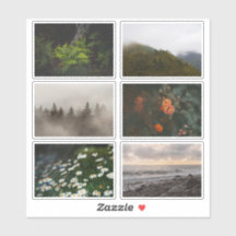 Moody Nature aesthetic, Photography Sticker Sheet