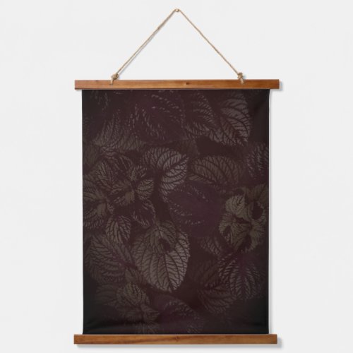 Moody Nature Photography Coleus Leaf Art Scroll Hanging Tapestry