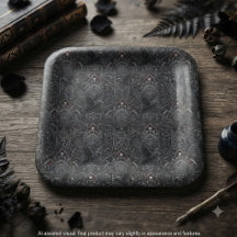 Moody Obsidian Gothic Damask Raven