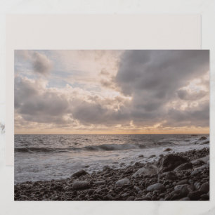 Moody ocean sunset scrapbook paper