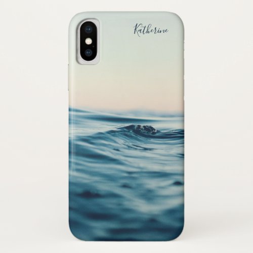 Moody Ocean Wave  Water Perspective  Matte Photo iPhone XS Case