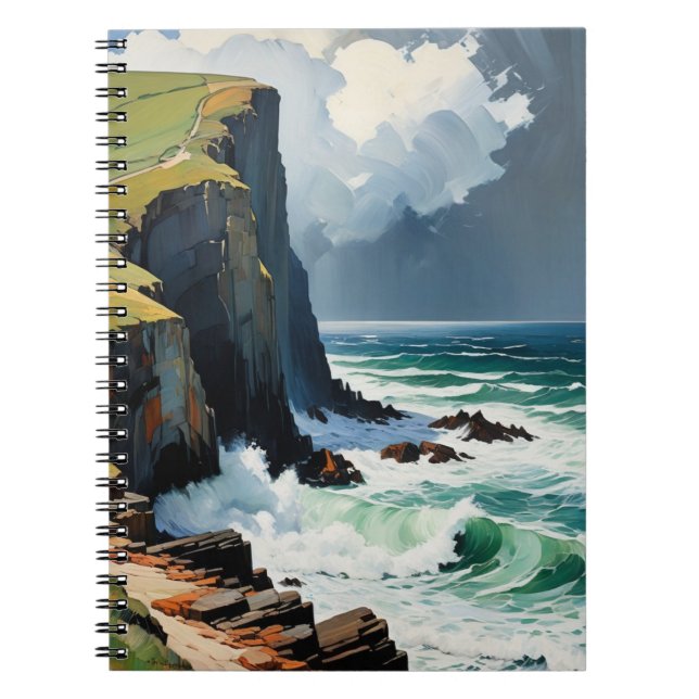 Moody Ocean Waves Notebook Journal (Front)