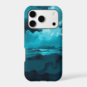 Moody Ocean Waves Under Stormy Sky – Abstract Seas iPhone 17 Pro Case