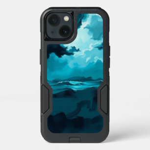 Moody Ocean Waves Under Stormy Sky – Abstract Seas iPhone 13 Case