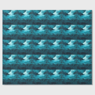 Moody Ocean Waves Under Stormy Sky – Abstract Seas Wrapping Paper