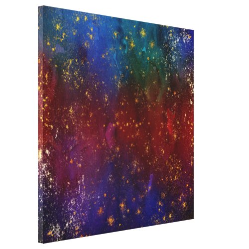 Moody Ombre  Psychedelic Grunge Gold Stardust Canvas Print