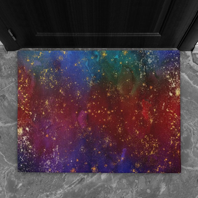 Moody Ombre | Psychedelic Grunge Gold Stardust Doormat (Creator Uploaded)