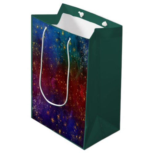 Moody Ombre  Psychedelic Grunge Gold Stardust Medium Gift Bag