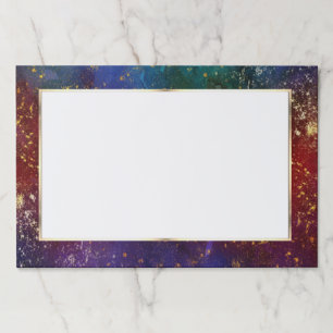 Moody Ombre Psychedelic Grunge Gold Stardust Paper Pad