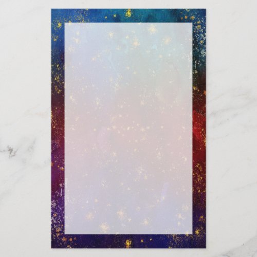 Moody Ombre  Psychedelic Grunge Gold Stardust Stationery