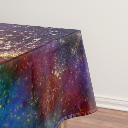 Moody Ombre  Psychedelic Grunge Gold Stardust Tablecloth