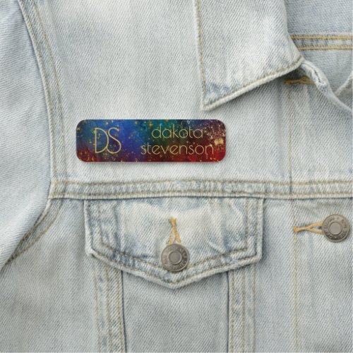 Moody Ombre  Psychedelic Grunge Stardust Branding Name Tag