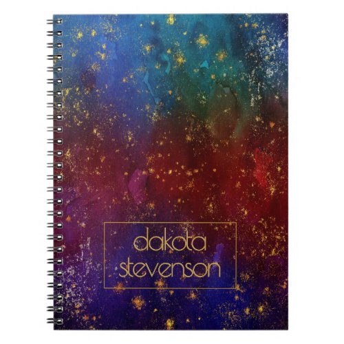 Moody Ombre  Psychedelic Grunge Stardust Branding Notebook