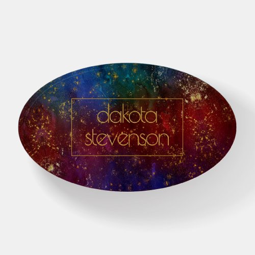 Moody Ombre  Psychedelic Grunge Stardust Branding Paperweight
