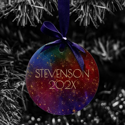 Moody Ombre  Psychedelic Grunge Stardust Custom Ceramic Ornament