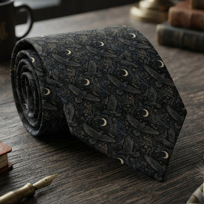Moody Onyx Celestial Raven Neck Tie
