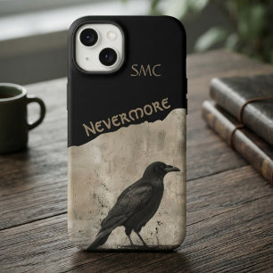 Moody Onyx Dark Academia Raven Silhouette iPhone 17 Case