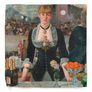 Moody Parisian Bar Manet A Bar at the Folies-Bergè Bandana