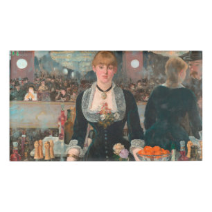 Moody Parisian Bar Manet A Bar at the Folies-Bergè Name Tag