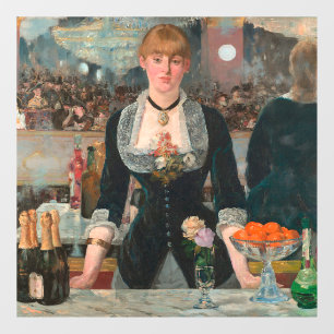 Moody Parisian Bar Manet A Bar at the Folies-Bergè Window Cling
