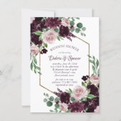 Moody Passion | Dramatic Purple Floral Shower Invitation (Front)