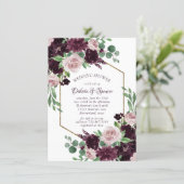 Moody Passion | Dramatic Purple Floral Shower Invitation (Standing Front)