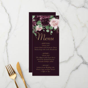 Moody Passion Dramatic Purple Wine Rose Garland Menu