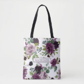 Floral Photography Business Company Name Camera Tote Bag