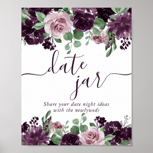 Moody Passions  Dramatic Purple Wine Date Jar Poster