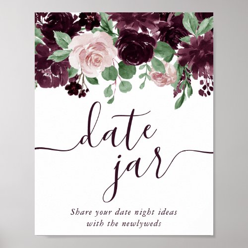 Moody Passions  Dramatic Purple Wine Date Jar Poster