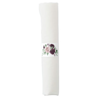 Moody Passions | Dramatic Purple Wine Rose Bouquet Napkin Bands