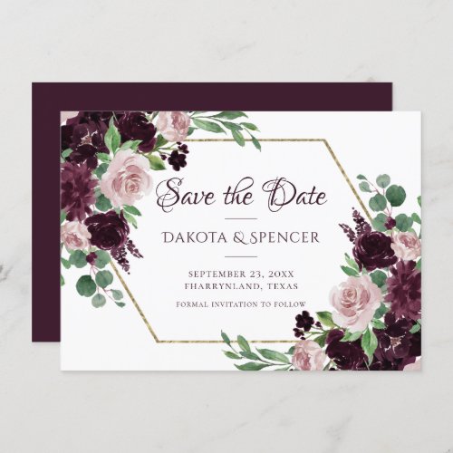 Moody Passions  Dramatic Purple Wine Rose Bouquet Save The Date