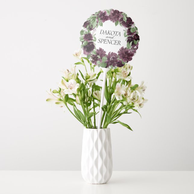 Moody Passions | Dramatic Purple Wine Rose Custom Balloon (Vase)