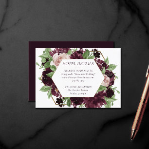 Moody Passions Dramatic Purple Wine Rose Details Enclosure Card