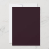 Moody Passions | Dramatic Purple Wine Rose Frame Invitation (Back)
