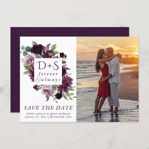 Moody Passions  Dramatic Purple Wine Rose Photo Save The Date