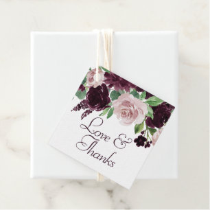 Moody Passions Dramatic Purple Wine Thank You Favor Tags
