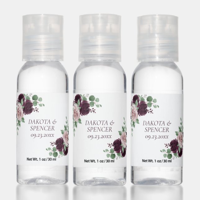 Moody Passions | Dramatic Purple Wine Thank You Hand Sanitizer (Set)