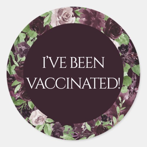 Moody Passions  Dramatic Purple Wine Vaccinated Classic Round Sticker