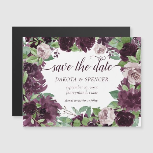 Moody Passions  Dramatic Wine Save the Date Magnetic Invitation