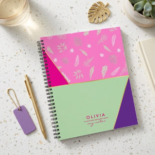 Moody Patterned Colorful Modern Trendy Notebook