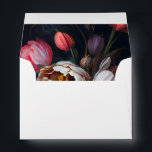 Moody Peony Floral Wedding Round Envelope<br><div class="desc">Moody peony lining,  classic envelope</div>