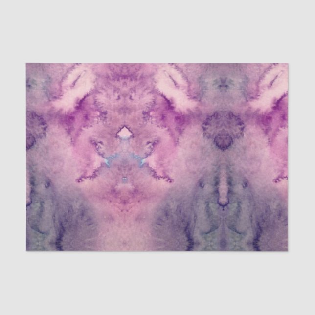 Moody Purple Abstract Tie Dye Tissue Paper (Front)